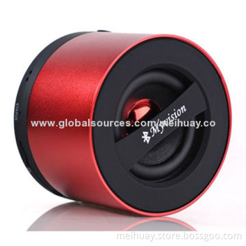 Mini Outdoor Portable Round Bluetooth Speaker With Metal Material